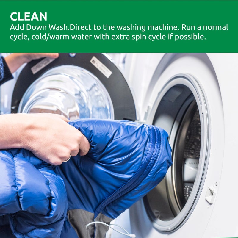 Nikwax Down Wash, 1L, Detergent for down jackets and sleeping bags, outdoor apparel, clean, care, protect - Image 4